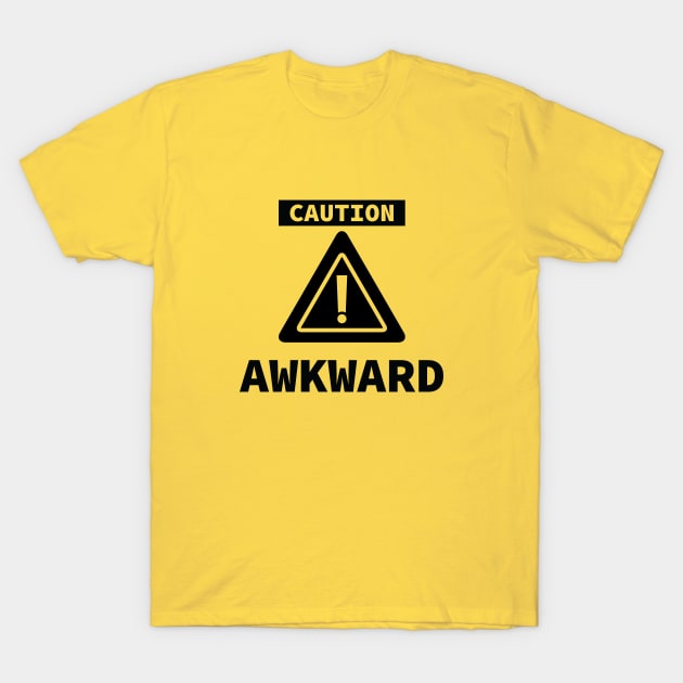 Awkward Caution T-Shirt by Commykaze